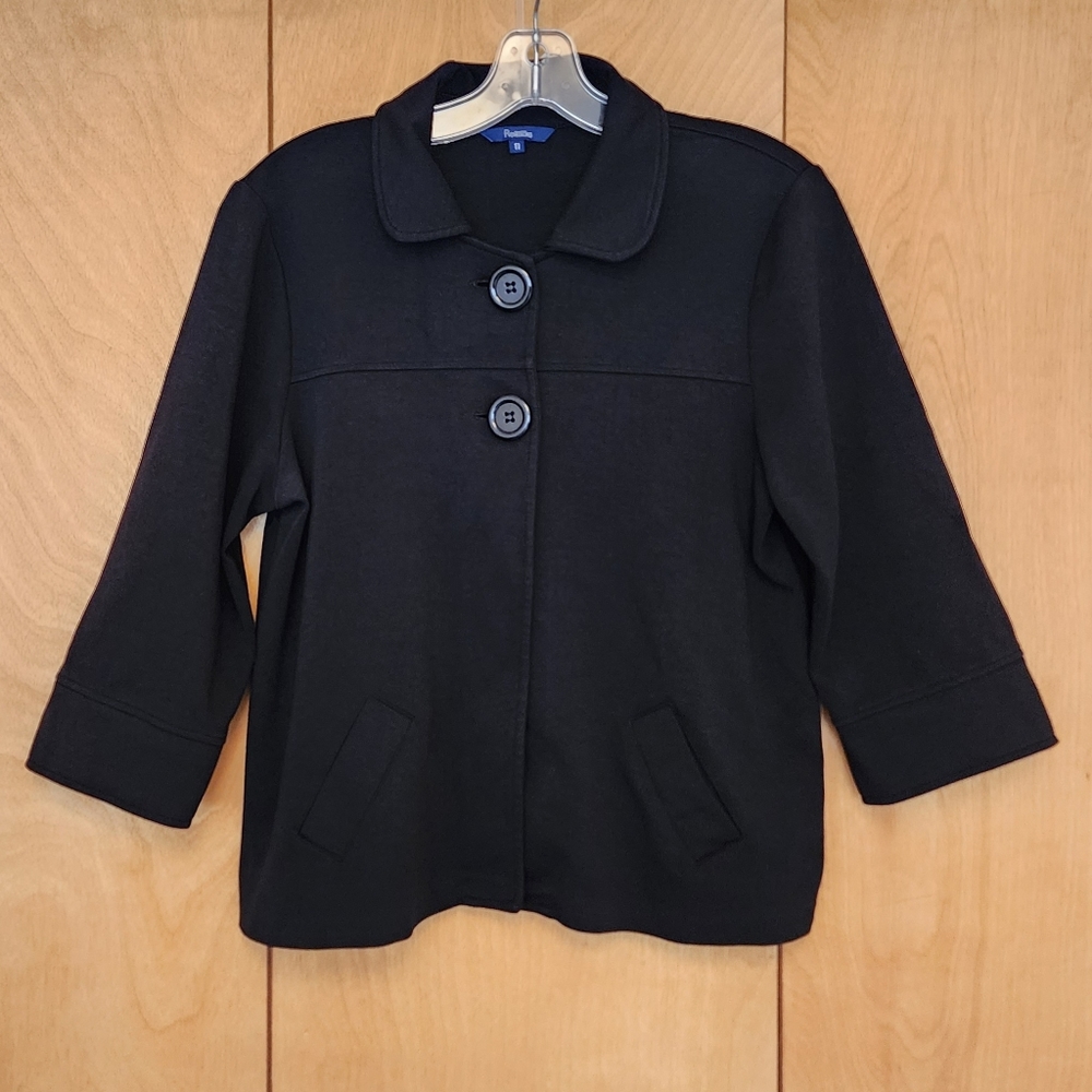 Reitmans black jacket coat 3/4 sleeve size 11